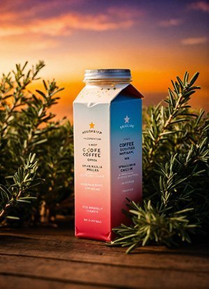 a photo of a gradient coffee milk carton with rose 2.jpg